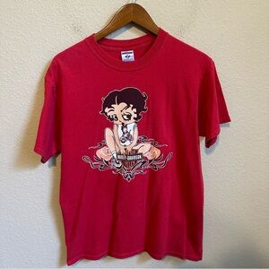 Vintage Y2K Bootleg Betty Boop Harley Davidson T-Shirt